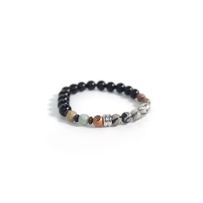 天工巧作(畢卡索黑網路/天然壽山石/烏金黑曜石)(17cm)