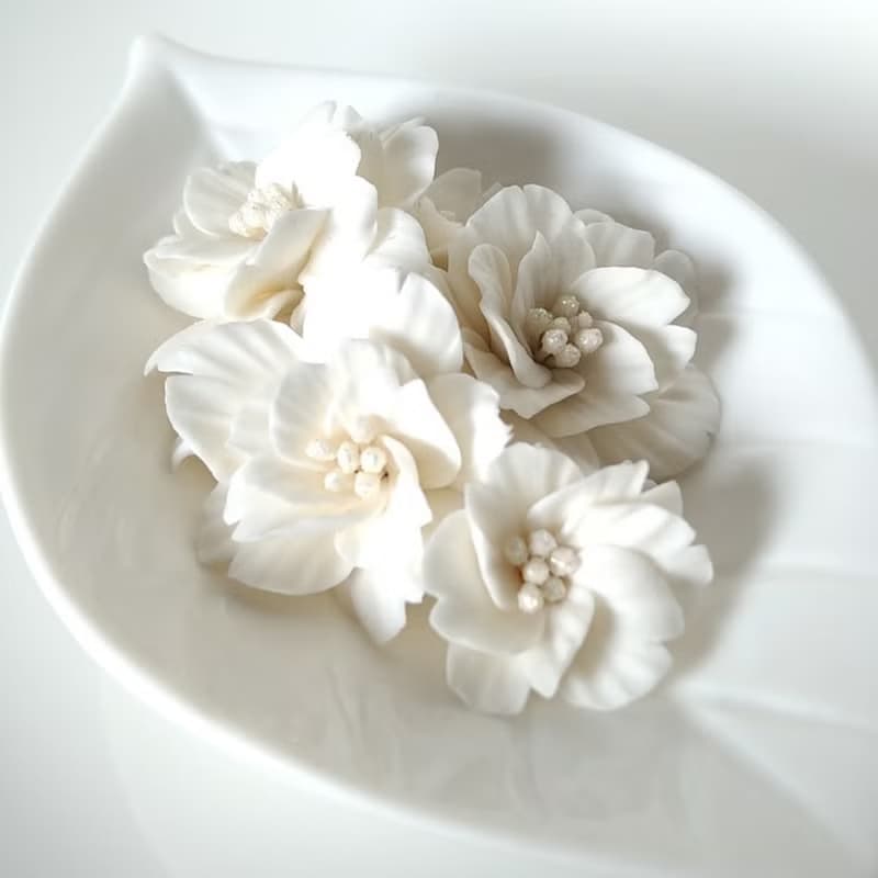 雪白櫻花 ATO15 手工粘土創作 僅此一件
