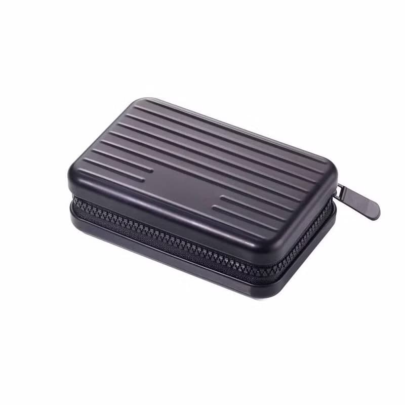 【畢業禮物】RFID 個資防盜硬殼卡夾零錢夾(黑)