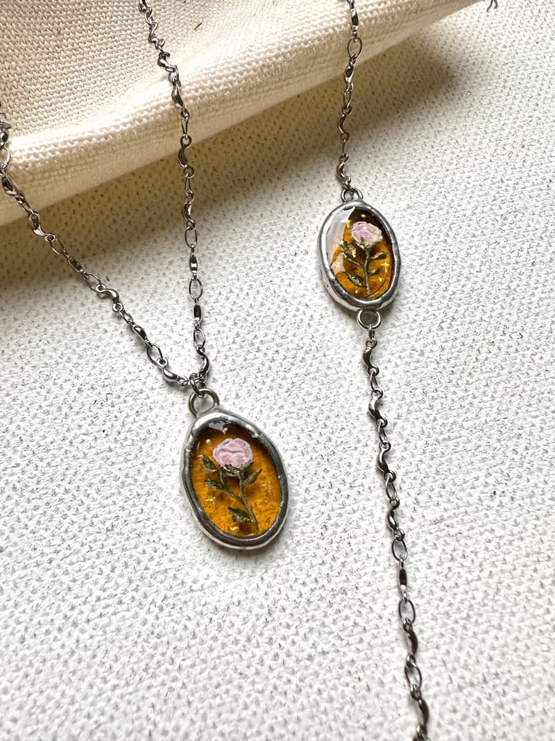 復古花卉系列 牡丹 手鍊/項鍊