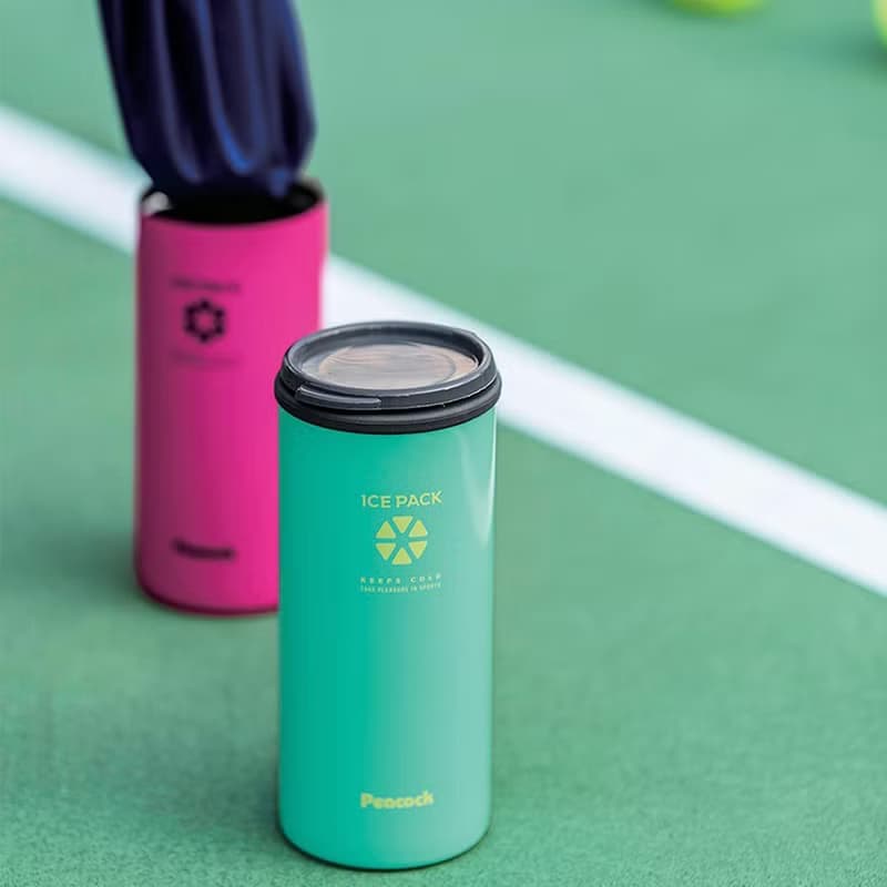【孔雀Peacock】500ml 不鏽鋼杯保冰杯+保冰敷袋 戶外專用-孔雀綠