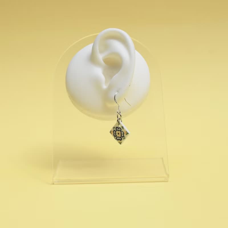 Ceramic earrings Phuket tiles 01