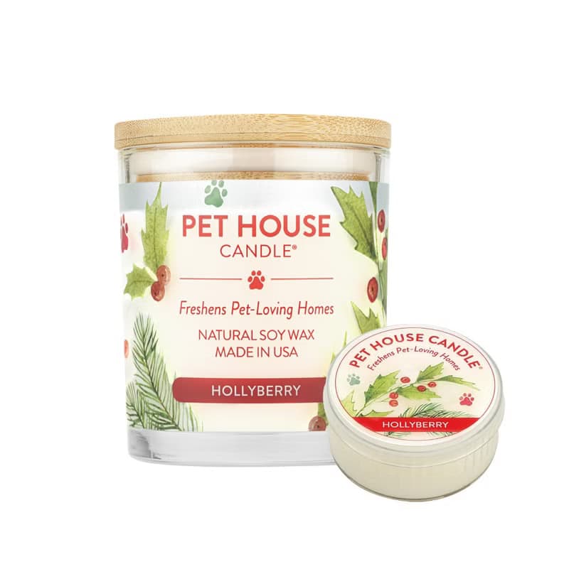 【美國PET HOUSE】室內除臭寵物香氛蠟燭-冬青漿果