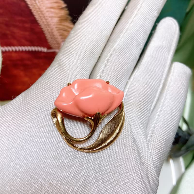 【西洋古董飾品】Avon掐絲霧金牽牛花 粉紅美 精緻禮物胸章胸針
