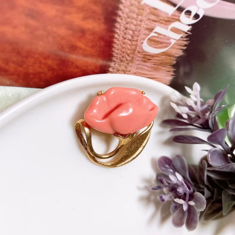 【西洋古董飾品】Avon掐絲霧金牽牛花 粉紅美 精緻禮物胸章胸針