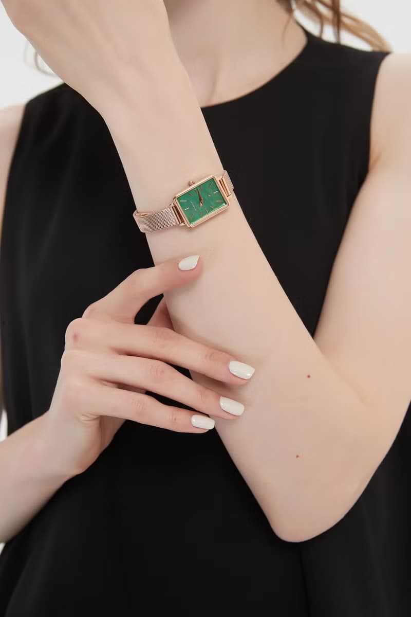 【MOONART】方型手錶 藝月系列-園林 女裝手錶 珍珠貝藝術手錶