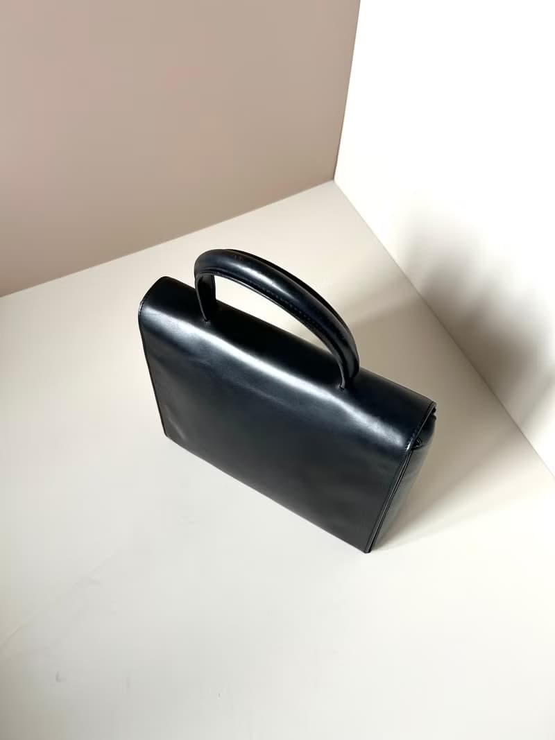 絕版稀有品中古二手Celine移動金色星球黑色皮革凱莉手袋小古董包
