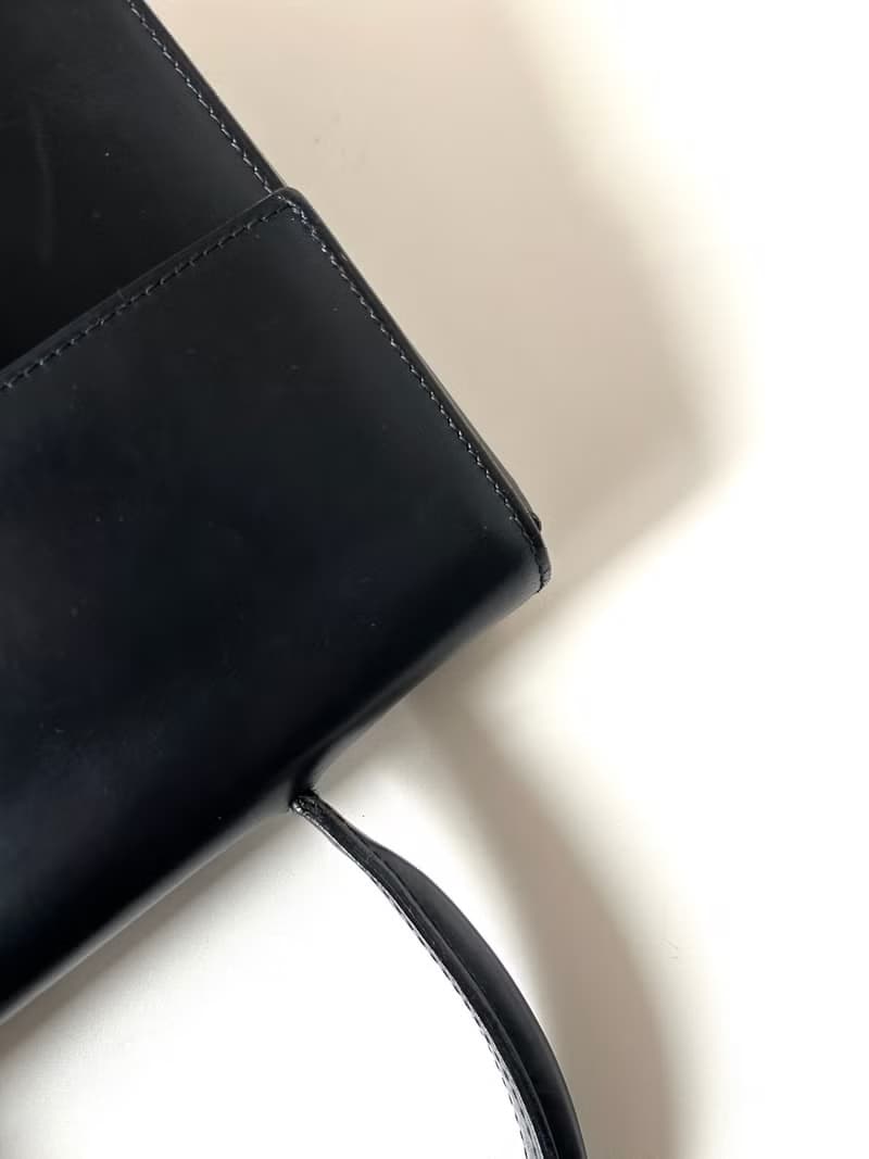 絕版稀有品中古二手Celine移動金色星球黑色皮革凱莉手袋小古董包