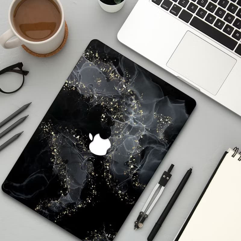黑色閃耀大理石 MacBook 超輕薄防刮保護殼 PS081