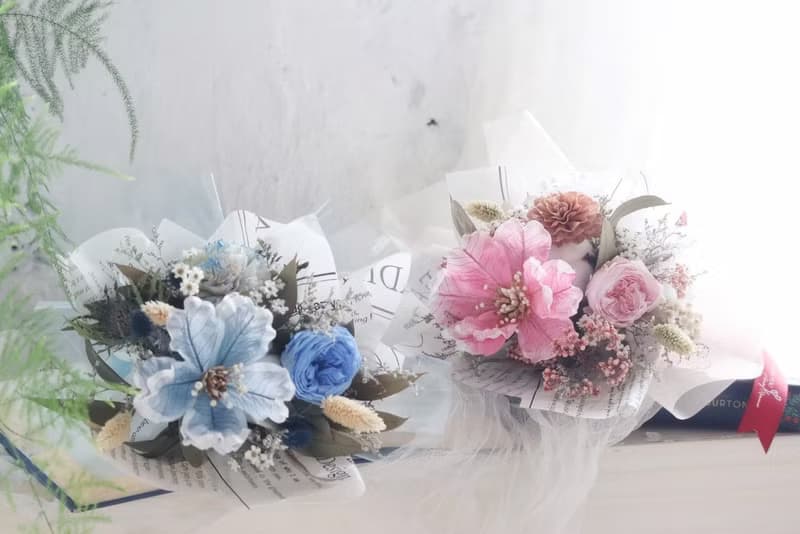 庭園玫瑰永生花花束 |  紀念日 情人節禮物 生日禮物