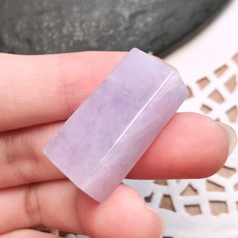 紫羅蘭翡翠印章 | 天然緬甸玉A貨翡翠 | 送禮
