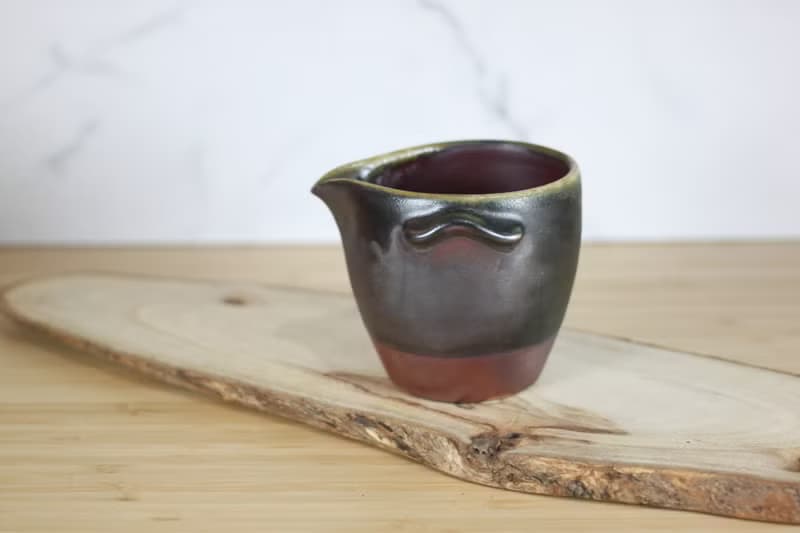 【送禮好物】200ml 天目釉 柴燒茶海 公道杯 鶯歌葉敏祥手作