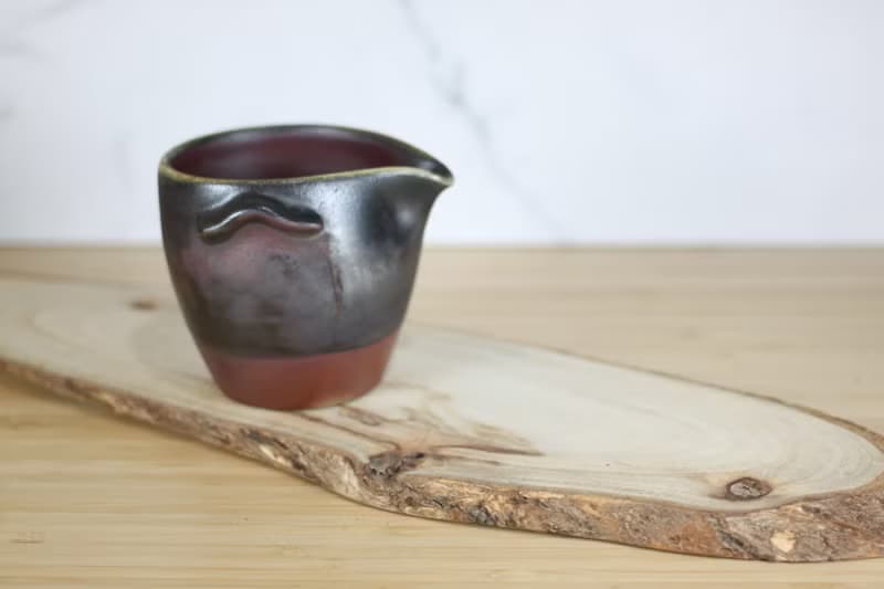 【送禮好物】200ml 天目釉 柴燒茶海 公道杯 鶯歌葉敏祥手作