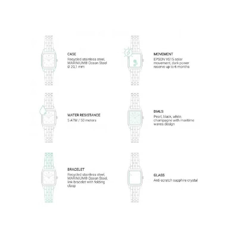 Watch Petit Soleil Line Silver White Metal Silver