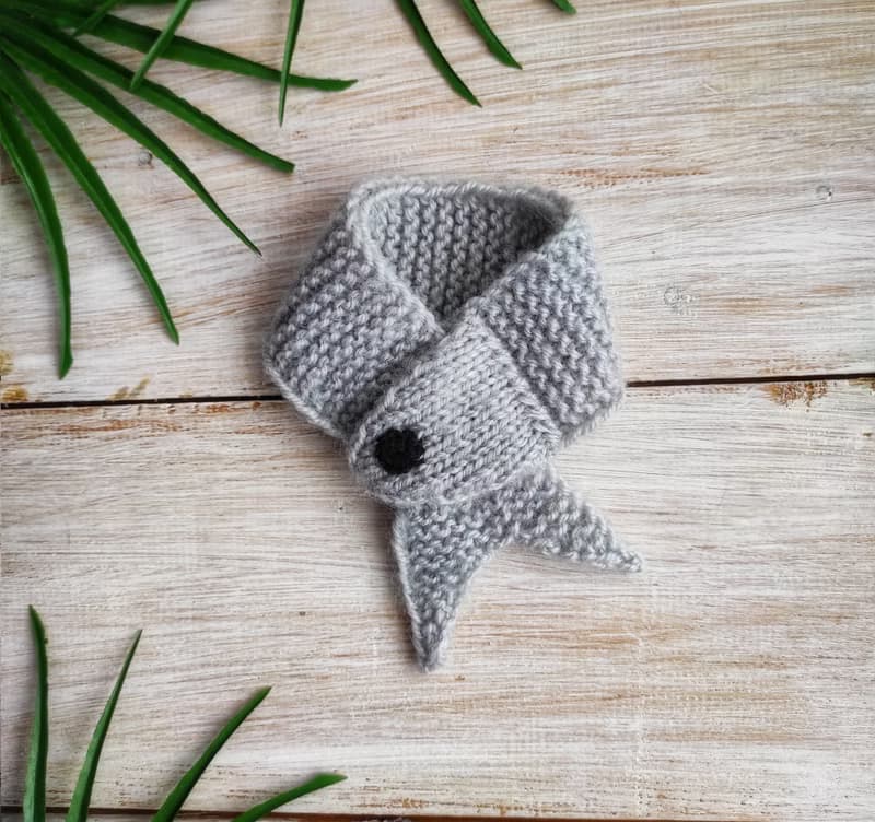 Scarf for pet Fish cat collar Pet cowl Hand knit neck warmer neck accessories