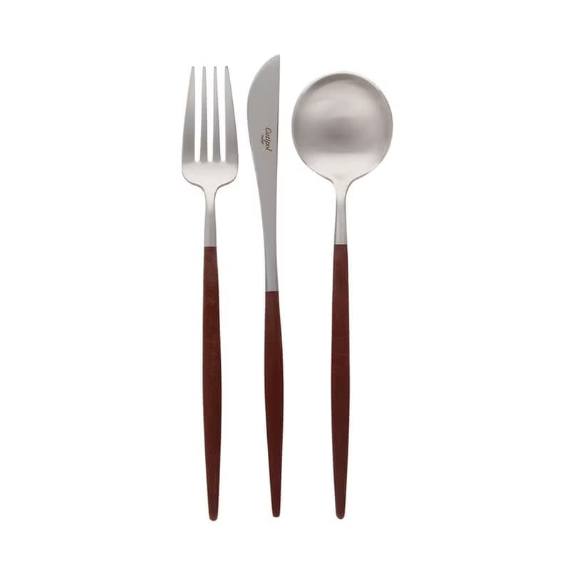 葡萄牙Cutipol GOA系列棕柄主餐三件組(刀叉匙)