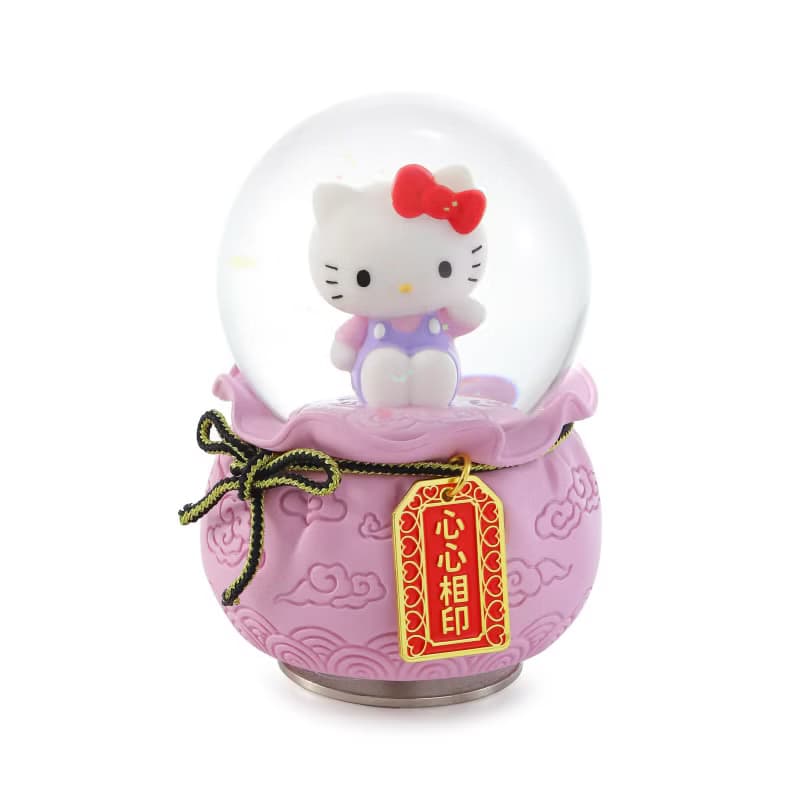 Hello Kitty 心心相印御守水晶球音樂盒生日聖誕交換禮物招桃花