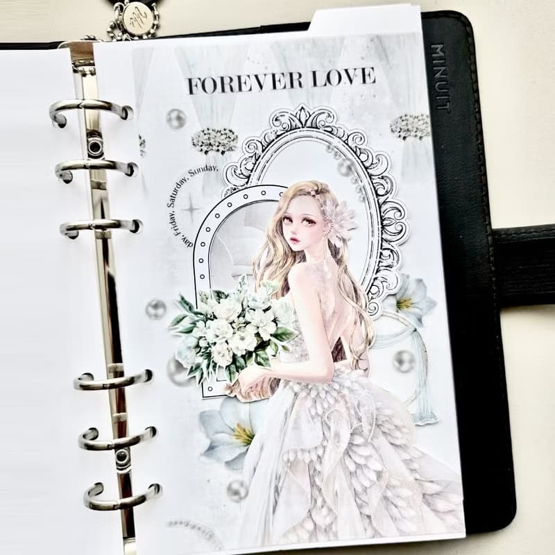 :White Bouquet: Matte Transparent sticker