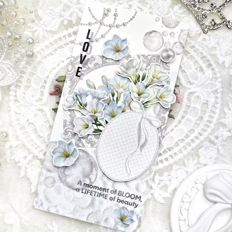 :White Bouquet: Matte Transparent sticker