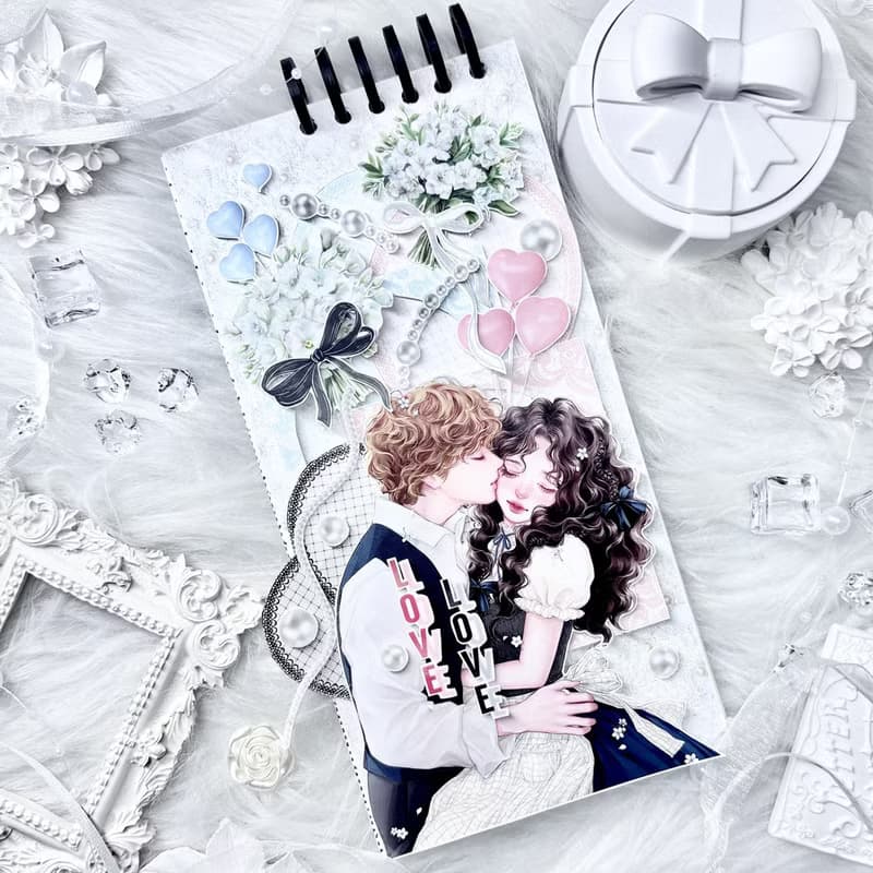 :White Bouquet: Matte Transparent sticker