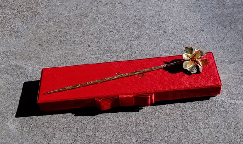 【訂製】幸運草髮簪|髮髻|黃銅|純手工|手作|Hairpin|禮物