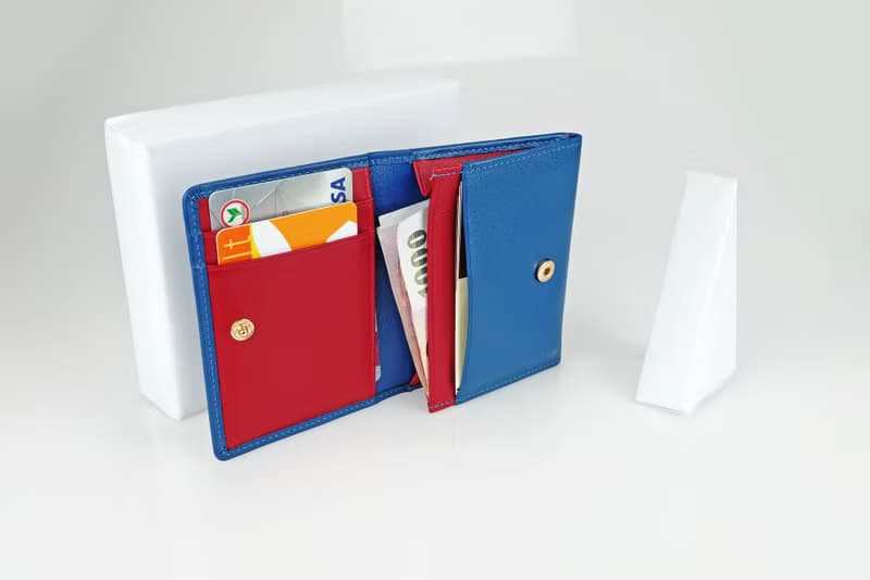 Navy Blue & Red Trim: Mini Purse / Cow Leather