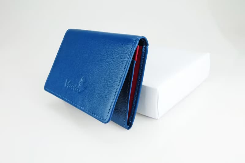 Navy Blue & Red Trim: Mini Purse / Cow Leather