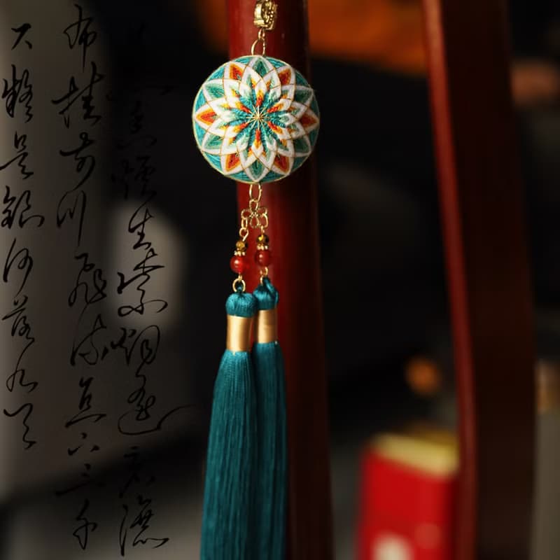 手工刺繡手鞠球DIY資料包成品飾品掛件送朋友禮物