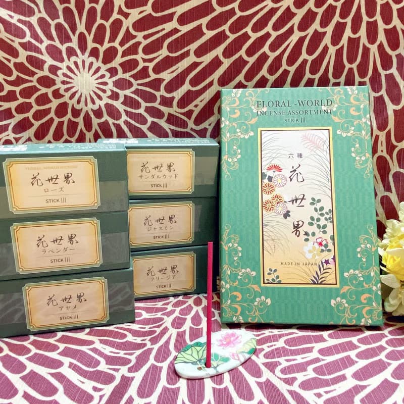 【京都松榮堂】線香 花世界系列-薰衣草(60支/盒)
