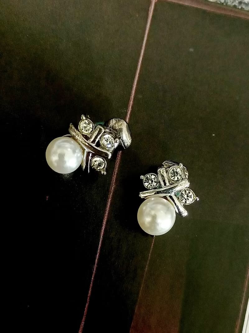vintage jewelry  AVON 氣質佳人珍珠款 夾式耳環