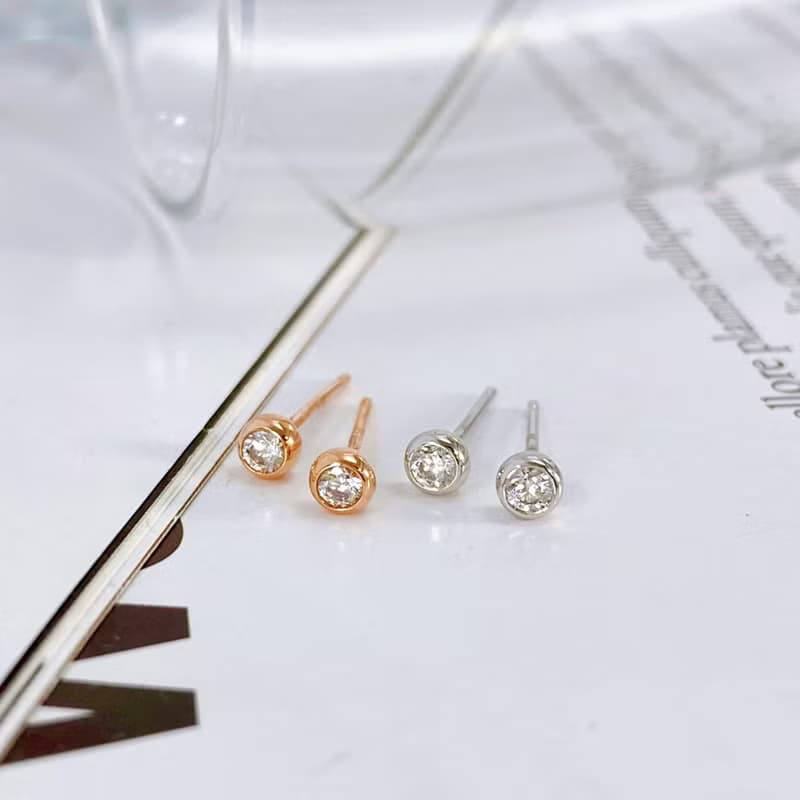 14K | 簡約5分包鑽_耳環