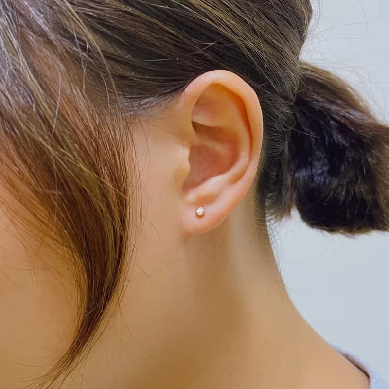 14K | 簡約5分包鑽_耳環