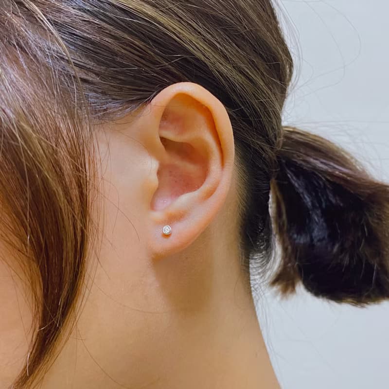 14K | 簡約5分包鑽_耳環