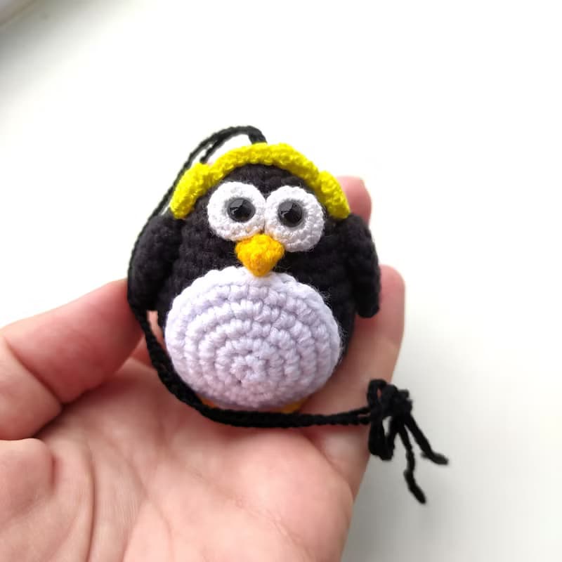 Crochet penguin toy, little pinguin doll, plush toy, Christmas gift, 新年 礼物
