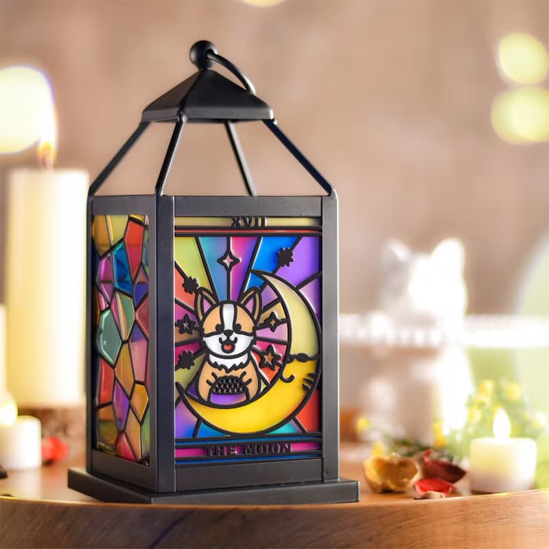 【Moko Bastet】萌犬彩繪小夜燈 蠟燭燈 裝飾燈 燈籠 中秋