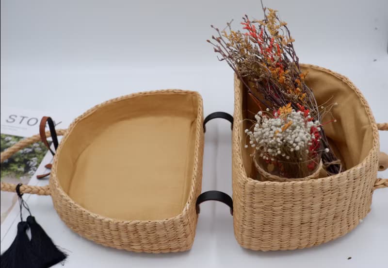 Special order products birthday gift Woven bag with name women's handbags