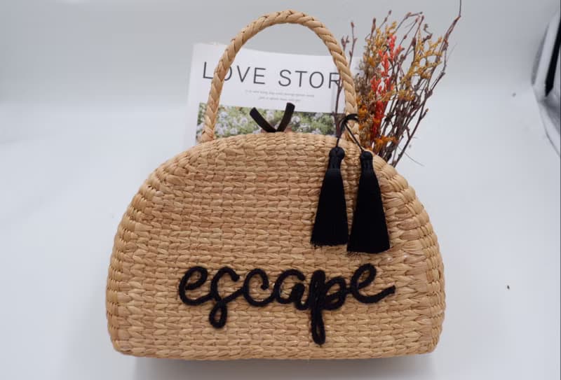 Special order products birthday gift Woven bag with name women's handbags