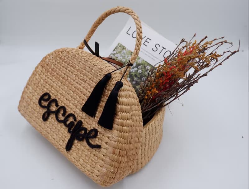 Special order products birthday gift Woven bag with name women's handbags