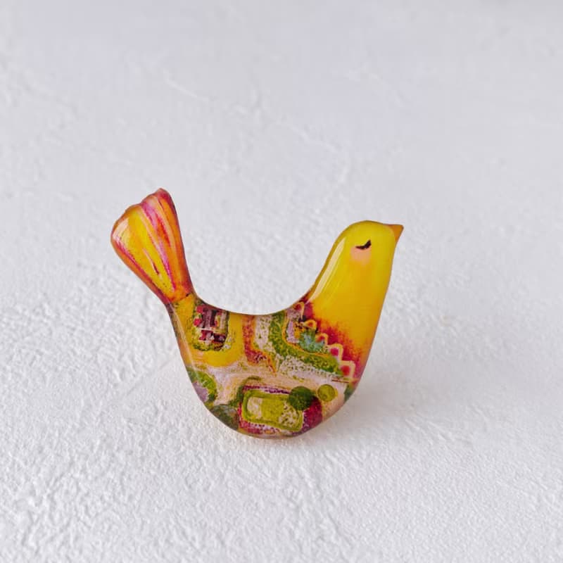 幸せな小鳥のブローチ(3色)