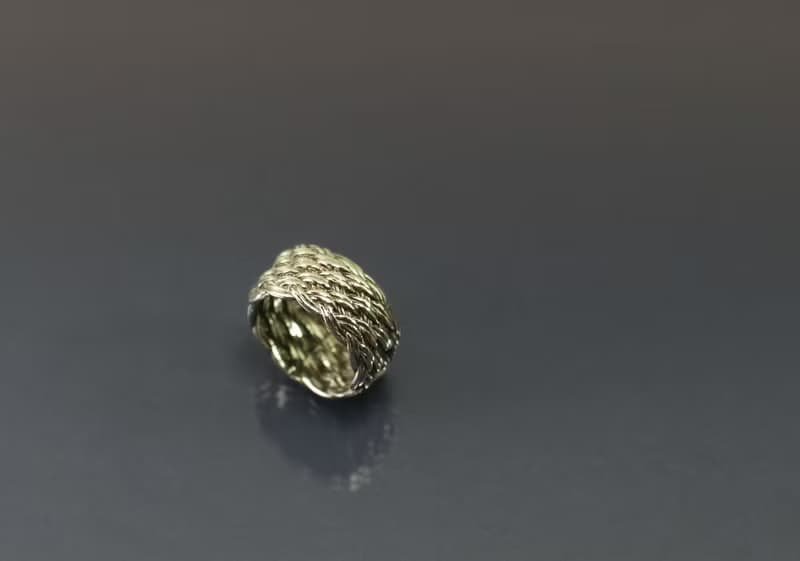 線條系列-編織麻花925銀戒