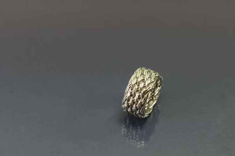 線條系列-編織麻花925銀戒