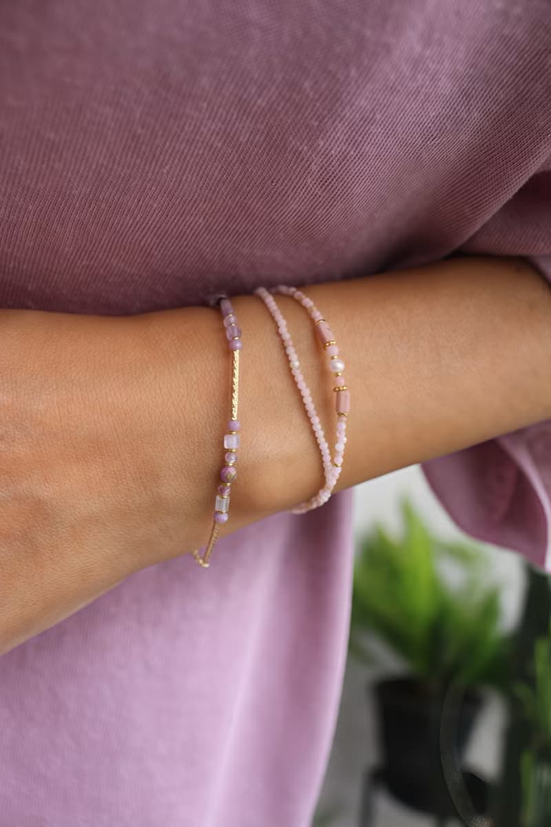 迷你粉紅澳寶 手環 珍珠 - 正好 -