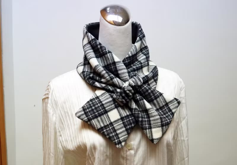 可調式短圍巾.scarf 保暖圍脖 雙面雙色 大人.小孩均適用