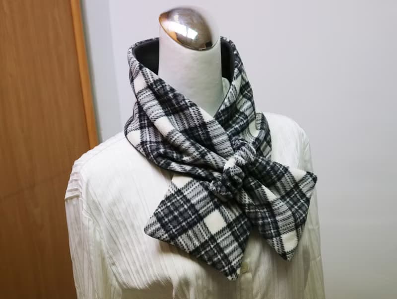 可調式短圍巾.scarf 保暖圍脖 雙面雙色 大人.小孩均適用