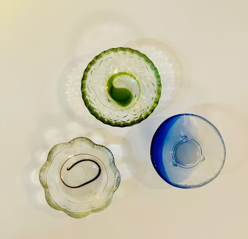 美濃燒-沖繩風情瓷皿&玻璃鉢 木盒禮盒