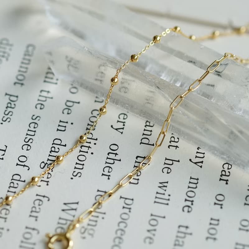 14K金點點細手鍊