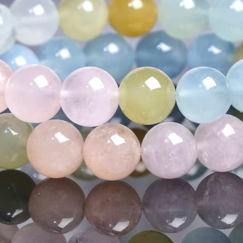 【特價】8.5mm 彩虹摩根石水晶手鍊│桃花人緣愛情 心輪能量 禮物