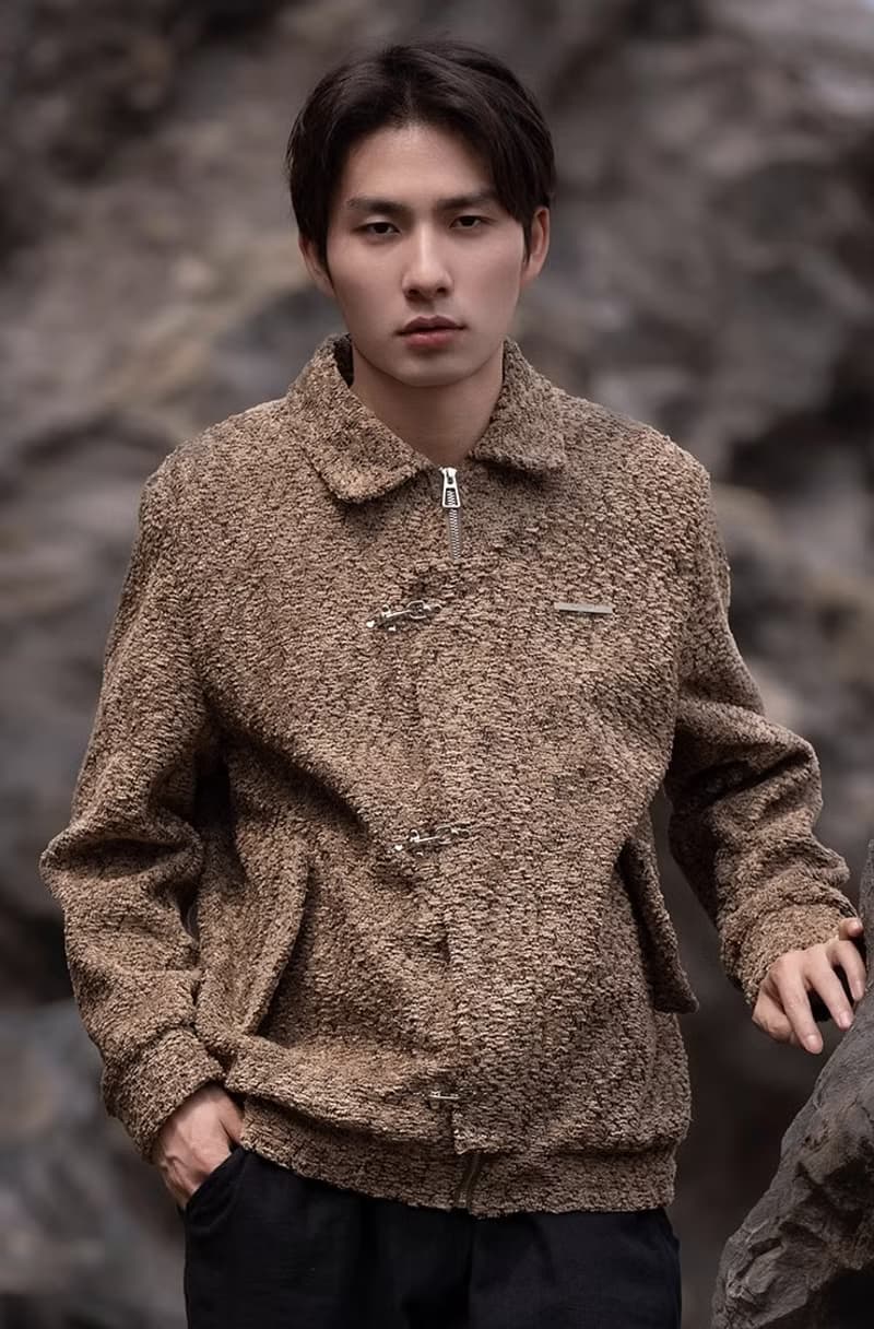 新中式復古 盤扣翻領夾克外套