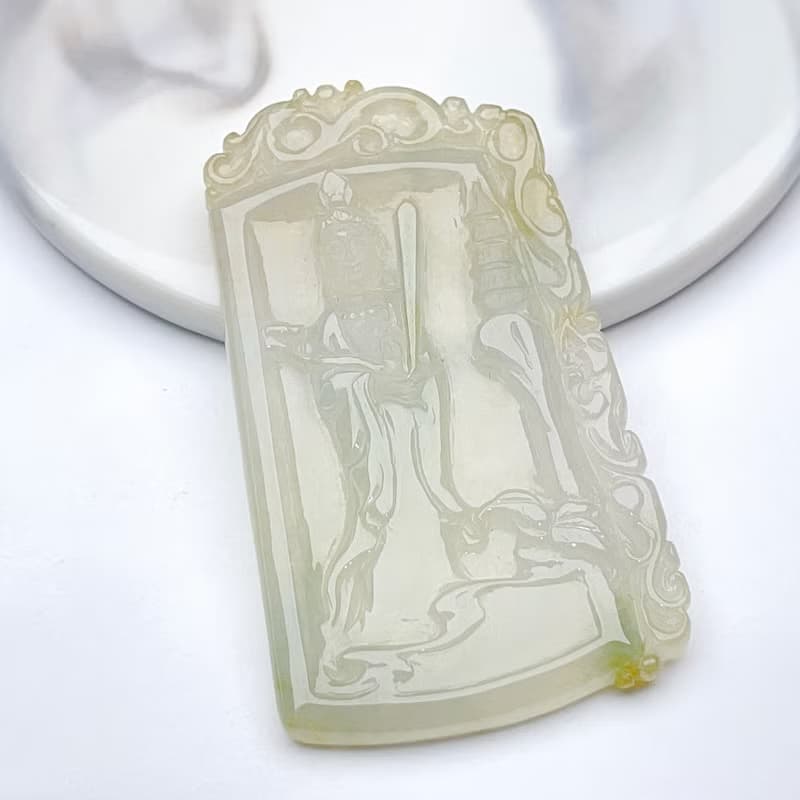 【屬兔本命佛】冰種翡翠精雕文殊菩薩 | 天然緬甸玉翡翠A貨 |送禮
