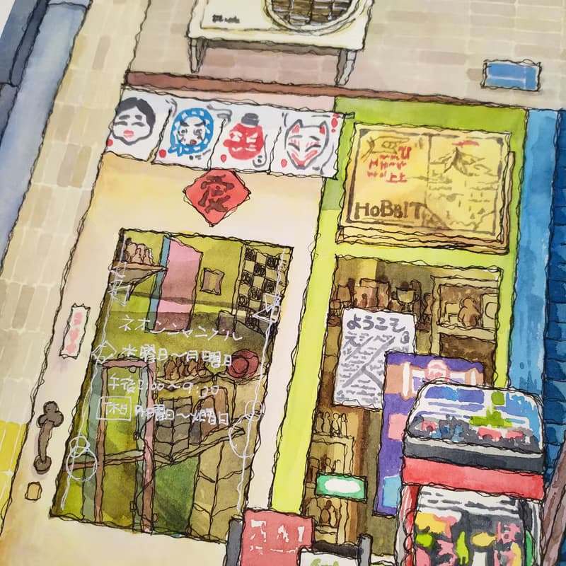 台灣街屋海報-高雄駁二-鹽埕-超級鳥百貨店-藝術微噴/文創掛畫/複